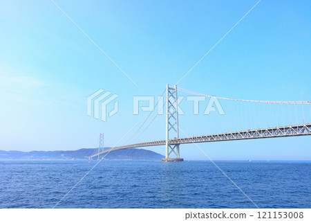 Scenery of Akashi Kaikyo Bridge, Kobe City, Hyogo Prefecture Scenery of Akashi Kaikyo Bridge, Kobe City, Hyogo Prefecture 121153008