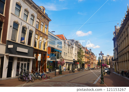 Street of Leiden, North Holland, Netherlands Street of Leiden, North Holland, Netherlands 121153267