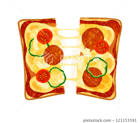 Pizza toast  121153591