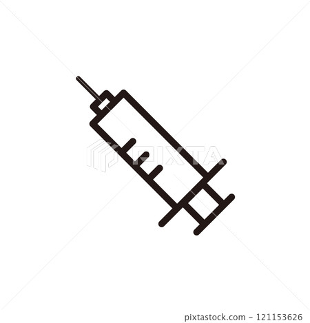 簡單的注射器圖標 121153626