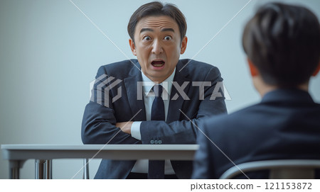 Businessman doing a stress interview 121153872