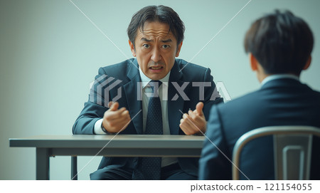 Businessman doing a stress interview 121154055