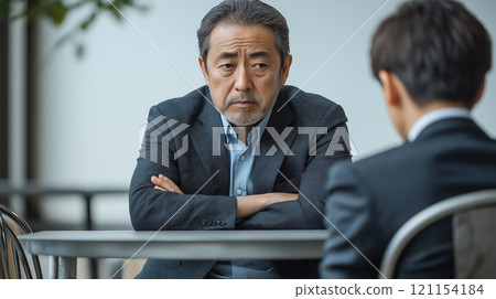Businessman doing a stress interview 121154184