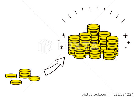 Illustration of increasing money 121154224