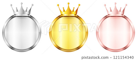 Medal crown frame gold icon 121154340