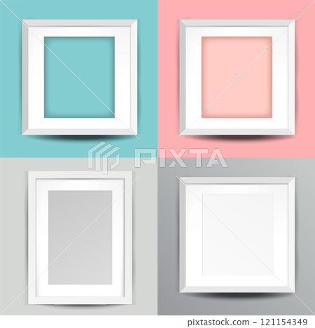 框架白色彩色剪影圖標 框架白色彩色剪影圖標 121154349