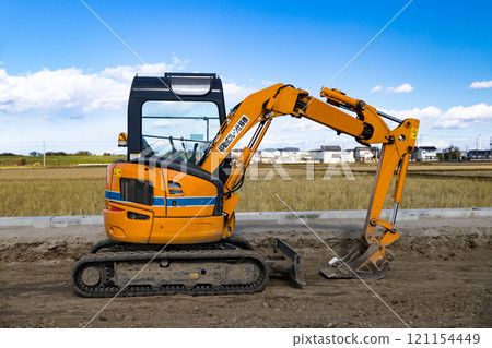 Kawagoe City Sugama City road improvement work Heavy machinery mini excavator Kawagoe City Sugama City road improvement work Heavy machinery mini excavator 121154449
