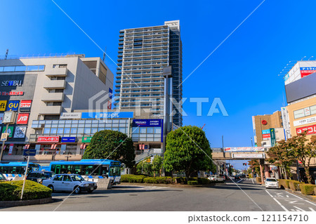 埼玉縣所澤市所澤站西口都市風景(西口旋轉) 埼玉縣所澤市所澤站西口都市風景(西口旋轉) 121154710