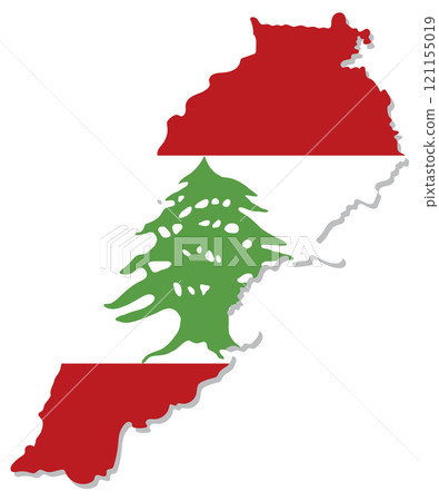 Lebanon Flag and Map Vector Illustration Lebanon Flag and Map Vector Illustration 121155019