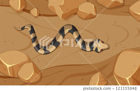 Desert Snake Amongst Rocky Terrain 121155048