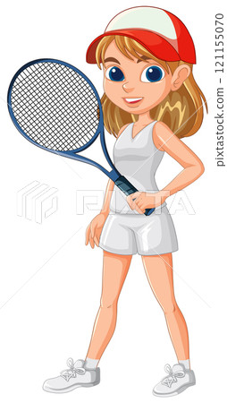 Young Tennis Player Ready to Play Young Tennis Player Ready to Play 121155070