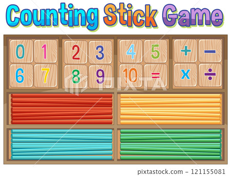Colorful Counting Stick Math Game Colorful Counting Stick Math Game 121155081