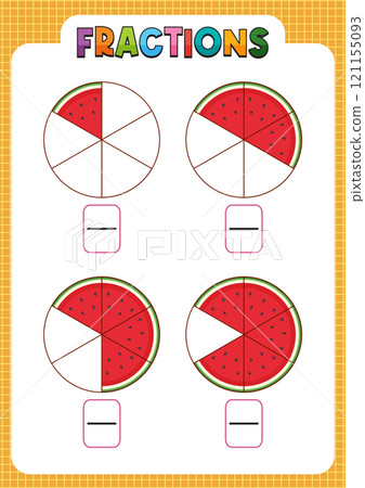 Learning Fractions with Watermelon Slices Learning Fractions with Watermelon Slices 121155093