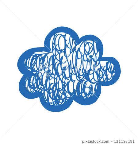 Hand drawn cloud set. Doodle Hand drawn cloud set. Doodle 121155191