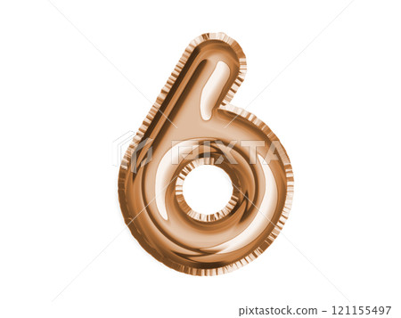Bronze number six air balloon for baby shower celebrate decoration party Bronze number six air balloon for baby shower celebrate decoration party 121155497