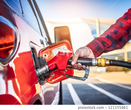 汽車加油圖片素材 121155861