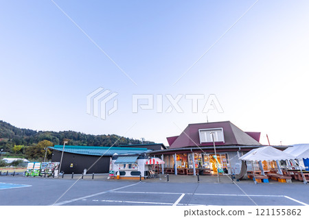 Scenery with a roadside station 121155862