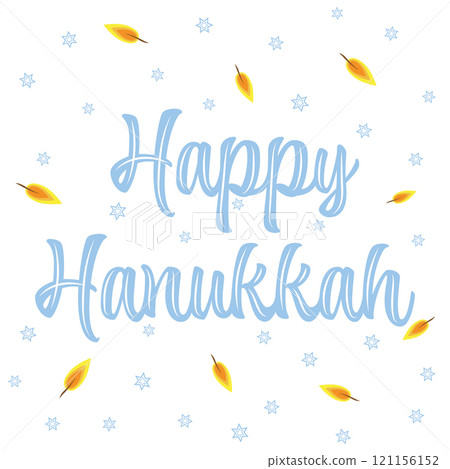 Happy Hanukkah greeting card with orange burning flames and bright blue stars of david on a white background Happy Hanukkah greeting card with orange burning flames and bright blue stars of david on a white background 121156152