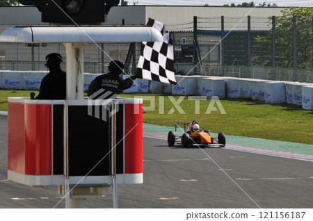 Formula car finish flag Formula car finish flag 121156187
