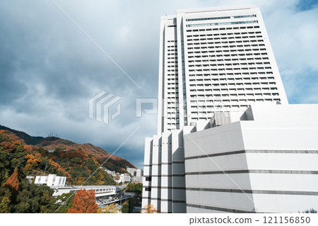 JR Shin-Kobe Station (Sanyo Shinkansen) with autumn leaves 121156850