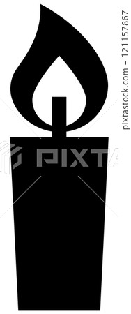 Candle icon black 121157867