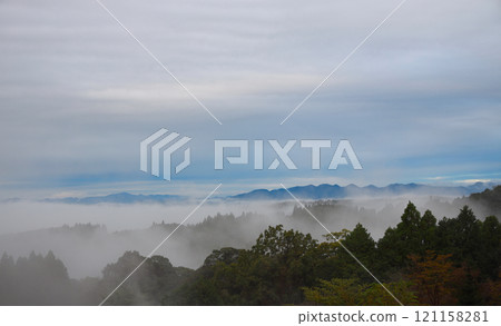 Misty Kirishima and Kagoshima Bay 121158281