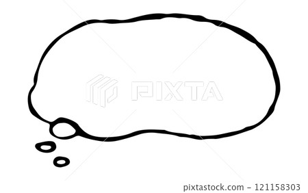 簡單的手寫思維語音泡沫 簡單的手寫思維語音泡沫 121158303