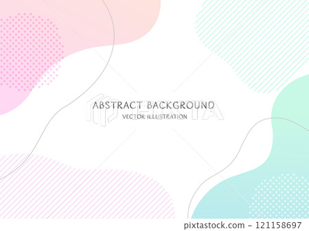 背景材料具有簡單和抽象的形狀，由柔和的顏色漸變製成。大小向量圖 121158697