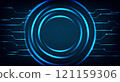 Circuit board blue technology background. Abstract technology illustration 121159306