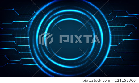 Circuit board blue technology background. Abstract technology illustration Circuit board blue technology background. Abstract technology illustration 121159306