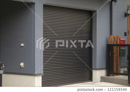 Shutter Door Garage Get 121159340