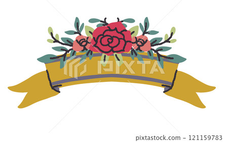 Decorative floral banner vector design 121159783