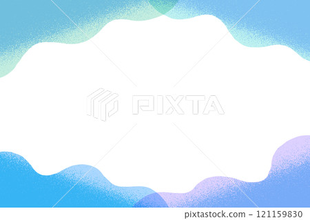 藍色清爽波浪背景框 121159830