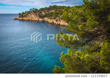Admirable Calanque de Port Pin bay view, Cassis, Marseille, France Admirable Calanque de Port Pin bay view, Cassis, Marseille, France 121159857