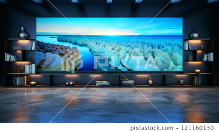 有大電視的客廳 121160130