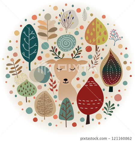 Vector illustration of Scandinavian style abstract pattern Vector illustration of Scandinavian style abstract pattern 121160862