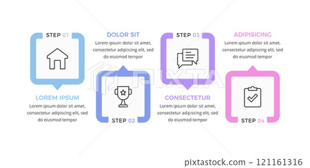 Infographic Template with 3 Parts 121161316
