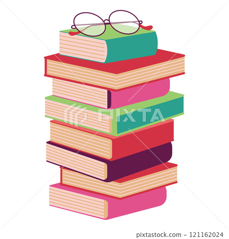 色彩繽紛的書堆 121162024