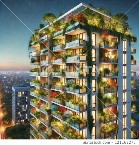 Apartment with plants on the terrace 121162273