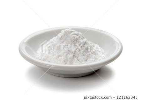 Wheat flour, white background Wheat flour, white background 121162343