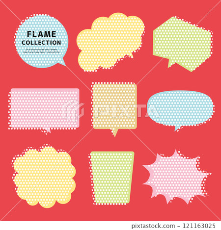 Fashionable speech bubble set Fashionable speech bubble set 121163025