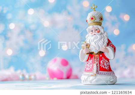 Text Saint Nicholas Day on pastel background  121163634