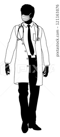 Doctor Man Medical Silhouette Healthcare Person 121163876