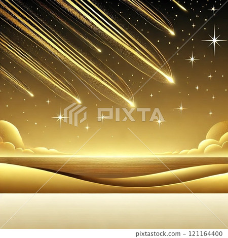 Colorful meteor shower illustration for your message 121164400