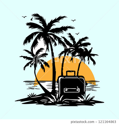 beach sun set 121164863