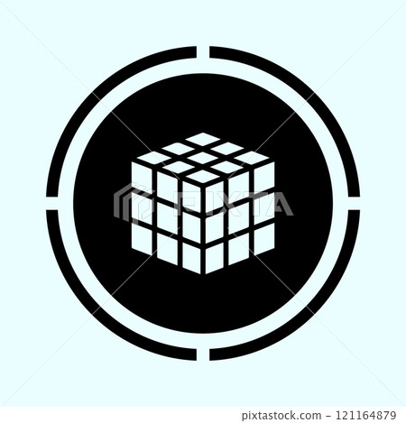 simple toy rubik icon simple toy rubik icon 121164879
