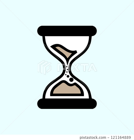 hourglass icon simple design 121164889