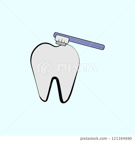 Simple tooth brushing design 121164890