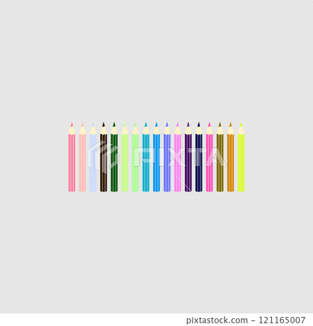 a set of coloring pencil icons a set of coloring pencil icons 121165007