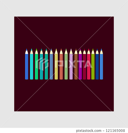 a set of coloring pencil icons 121165008